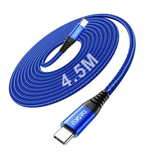 USB C & USBC �P�[�u�� 4.5M PD�Ή� 60W 3A�}���[�d USB Type C �P�[ �u�� iPhone 17 �[�d�P �[�u�� �f�[�^�]�� �f���h�~ �^�C�vC iPhone17/16/15�V���[�Y/iPad/MacBook Pro/Galaxy S24/Matebook/iPad/Xperia��USB-C�e��Ή�