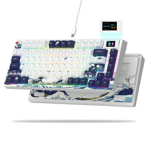 �L�[�{�[�h�L�� Womier S-K80 75% ���J�j�J���Q�[�~���O�L�[�{�[�h�A�z�b�g�X���b�v�\�A�K�X�P�b�g�}�E���g�ARGB�A�����ς݃X�^�r���C�U�[�A�J���[�}���`���f�B�A�f�B�X�v���C�t���AMac/
