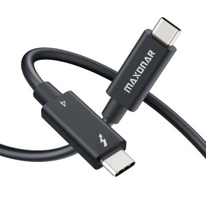 Maxonar Thunderbolt 4 �P�[�u�� 1M�A�N�e�B�u �^�C�vC �P�[�u�� MacBook Pro/Air M1 M2/Mac Studio/Studio Display/Surface/�O�t��SSD/eGPU/�h�b�L���O�X�e�[�V�����Ή�