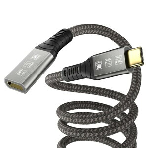 Angusplay Thunderbolt 4  P[u USB-C R[h 8K60Hzfo PD 100W 40Gbpsf[^] iPhone 16/16e/ 15 MacBook Air Pro iPad Pro/Air Ή 0.8m ubN