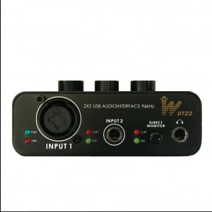 TONE WEAL UT22 USB�I�[�f�B�I�C���^�[�t�F�[�X ? �����\24�r�b�g/96kHz�A2�C���`/2�o�́AXLR�}�C�N�v���A���v�i48V�t�@���^���d���j�A�y����́A�w�b�h�z������у_�C���N�g���j�^�[�AWindows/M