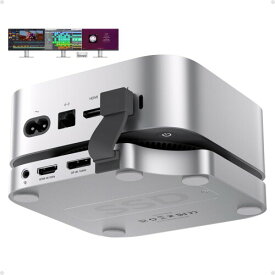 PULWTOP USB C ハブ ドッキングステーション Mac Mini M4/M4 Pro 2024 & VESAマウント対応、Mac Mini M4 ハブ (8TB NVMe SSD エンクロージャ付き)、スタンドドック (SD/TF カード付き)、USB A3.2 x 3、USB A2.0 x 2 (SSD