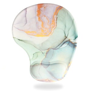 (RLJ) マウスパッド リストレス 一体型 (19×23cm) おしゃれ 低反発 マウスパット (グリーンD)