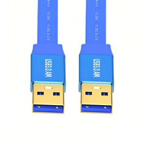 CY �E���g���t���b�g�X���� USB 3.0 �^�C�vA �I�X - USB 3.0 A �I�X �����P�[�u�� �u���[ 5Gbps �f�B�X�N SSD �J���� �f�[�^�p (30cm)
