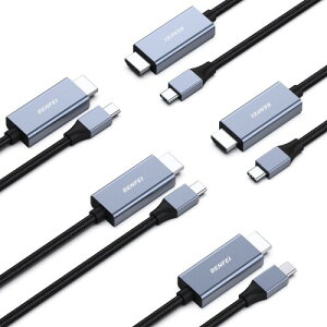 BENFEI 5 1.8m USB Type C - HDMI P[u^CvC to HDMI ϊA_v^ A~jEVFAiCґg Thunderbolt 3/4 ݊ iPhone 15 Pro/Max, MacBook Pro/Air 2023, iPad Pro, iMac, S23, XPS 17