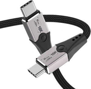 Leehitech1.5M 80Gbps o] Thunderbolt 5 P[u 240W}[d USB-C to USB-C P[u 120Gbps ш敝u[Xg 16K ʕie Thunderbolt 4/3, iPhone 16/15, MacBook, iPad Pro, iMac, Galaxy S24 Ή