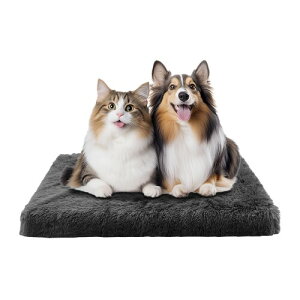 KOMCLUB ペットマット ペットシーツ クッション マット 犬 猫 ケージ用 夏用・冬用 冷房の効いた部屋 やわらか 滑り止め 取り外せるカバー イヌ用 小型犬 小動物用 下敷き (ダークグレー, 7