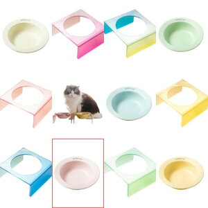 猫 犬 フードボウル フードスタンド 食器 高級アクリル 陶器 セラミック 吐き戻し防止 取り外し可能 食洗器対応 30通りから選べる お手入れ簡単 おしゃれ (お皿・ピンク)