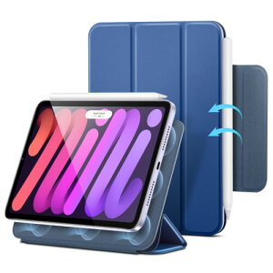 ESR iPad mini7 P[X (A17 ProA2024) iPad mini 7/6 P[X (8.3C`A2024/2021) X O܂2WAYX^h ̓}Olbg A^b`g ϋvی Pencil Pro/USB-CΉ u[