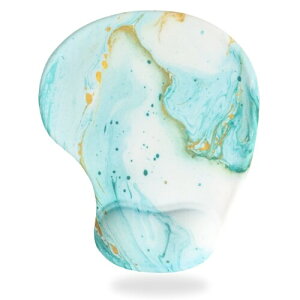 (RLJ) マウスパッド リストレス 一体型 (19×23cm) おしゃれ 低反発 マウスパット (グリーンC)