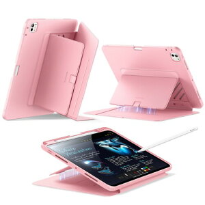 ESR iPad Pro 11�C���` �P�[�X�iM5/M4�A2025/2024�j�Ή� �y�����[ �ϏՌ� �c���X�^���h �����E�F�C�N/�X���[�v Pencil Pro/USB-C�Ή� �}���`�A���O���P�[�X Flip�V���[�Y �s���N