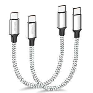 GHNTJAP USB C to USB C �P�[�u�� 0.2M 2�{�Z�b�g Type C �P�[�u�� �Z�� PD 60W�}���[�d USB2.0�f�[�^�]�� �i�C���� iPhone17/16/15�AGalaxy�AiPad�AMacBook Pro���^�C�vc�@��Ή� 20�Z���`