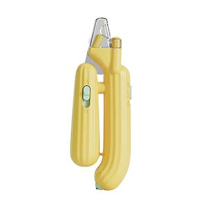 LAVAMOND ペット用爪切り 3-in-1 多機能 高輝度LED ライト付き 爪ヤスリ付き 飛び散り防止 ネイルクリッパー 小型犬 中型犬 猫 初心者向け かわいい サボテン カクタス(イエロー(血管&ブラッ