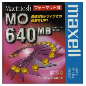 MO�f�B�X�N 640MB maxell �}�N�Z�� 3.5�C���` MAC�t�H�[�}�b�g�� 1�� �P�[�X���� MA-M640.MAC.B1P