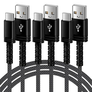 FodLop USB Type C �P�[�u�� �^�C�vc �P�[�u�� QC3.0�Ή� iPhone17/iPhone16�p �}���[�d c�^�C�v �X�}�z�[�d�R�[�h �i�C�����҂�iPhone16/iPhone15/GalaxyS24/Pixel/Xperia/LG��USB-C �@��Ή�(black)