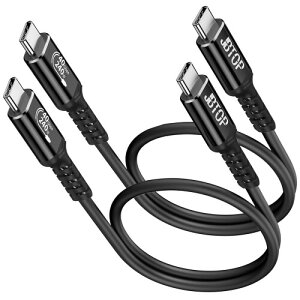 JBTOP USB 4�f�[�^�P�[�u���i50cm�A2�{�j40 Gbps�f�[�^�����A240 W�}���[�d�A8 K/6 K/5K@60Hz�AUSBC����USB C ��iPhone 15/Pro/Plus/Pro Max�A�T���X��Galaxy�AThunderbolt 4/3�P�[�u���AUSB-C�ɑΉ�