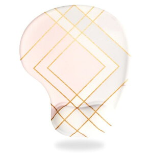 (RLJ) マウスパッド リストレス 一体型 (19×23cm) おしゃれ 低反発 マウスパット (ピンクF)