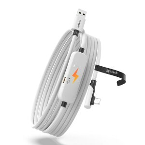 Syntech (�V���e�b�N) �����N�P�[�u�� �[�d�t�� 10�t�B�[�g Meta Quest 3S/Quest 3/Oculus Quest 2�A�N�Z�T���[�ɑΉ� USB 3.0�����N�P�[�u�� �ǉ��̏[�d�|�[�g�t�� PC/SteamVR��g���Q�[���v���C�p