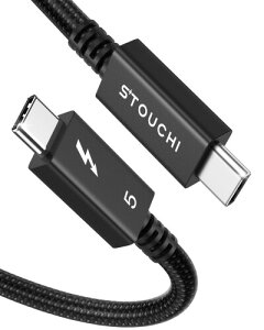 Stouchi USB-C Thunderbolt 5 �P�[�u�� 1M 240W�}���[? USB PD�Ή� 16K@60Hz �ő�80Gbps �����f�[�^�]�� MacBook Pro/Mac Mini (2024�N�������f��)�Ή�