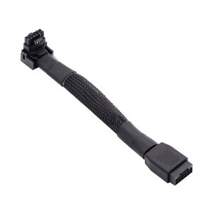 NFHK 12VHPWR ATX3.0 PCI-E 5.0 Power Modular Cable Male to Female Down Angled 90 Degree Extension for 3080 3090TI PSU 16Pin 12+4P Graphics Card