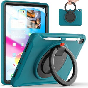 iPad �p �P�[�X,iPad 11���� �Ή��iA16�j11�C���` 2025/10���� 10.9�C���` 2022 �P�[�X �����O�t�� �Ռ��z�� �y�� ��� 360°��]�X�^���h ������ �n���h���t �J�o�[ �����h�~ �L�Y�h�~ �L�b�Y,�u��