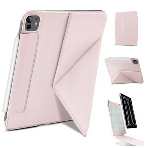 WONZIR iPad Pro M5/M4 �P�[�X (2025/2024 ��6/5���� 11�C���`) �y�� �����^ �y�����[ �܂肽���ݎ� �^�u���b�g �p�x�����\ �O�p�\�����芴 �X�^���h�@�\ �I�[�g�X���[�v �G�b�W�Ռ��ی� (�s���N,