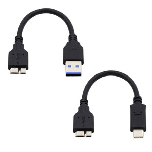 xiwai USB 3.1 USB-C Type-C - Micro 3.0 USB 3.0 Type-A IX - Micro 3.0 B IX fBXN SSD f[^P[u 15cm 2Zbg