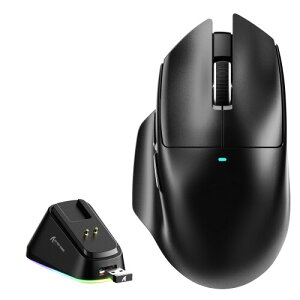 ATTACK SHARK V6 �Q�[�~���O�}�E�X 3���[�h ���C�����X Bluetooth/2.4GHz/�L�� �y�� 65g���y�� BK52820 �����\�`�b�v���� PAW3311���w�Z���T�[�ő�25,000 DPI 40G�����x ���C�[�d�h�b�N�t�� �����X�C�b�`1��