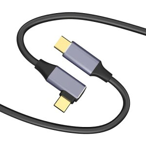 YAMCOWL USB Type-C to Type-c 3.2 �P�[�u�� ���C�g�A���O�� L�� USB3.2 Gen2x2 20Gbps �����`�� PD100W �}���[�d 8K@60Hz�r�f�I�o�� �v���t�F�b�V���i���A�� �f�[�^�P�[�u�� MacBook Pro iPad Pro Pixel Galaxy �Ȃǂ�C