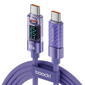 toocki usb c �P�[�u�� 100W PD LED�f�B�X�v���C���� 2M �^�C�vc �}���[�d typec �p�[�v�� �i�C�����҂� iPhone 17/iPhone 16/iPhone 15/Plus�AMacBook Air/Pro�AGalaxy�ASwitch�Ȃ�USB-C�f�o�C�X�ɑΉ�