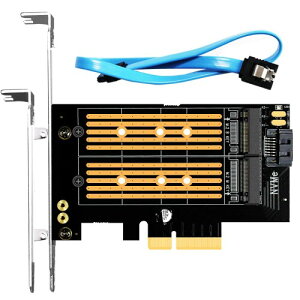 GLOTRENDS PA12 2 in 1 M.2 SSD - PCIe 4.0 X4ϊA_v^[J[hA1xM.2 NVMe SSD1xM.2 SATA SSDɓK