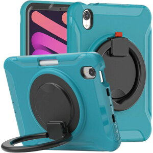 iPad �p �P�[�X, iPad �p Mini A17 Pro ��7���� 2024 / Mini ��6���� 2021 8.3�C���` �J�o�[ �����O�t�� �Ռ��z�� �y�� ��� 360�x��] ������ �X�^���h ������t�� �n���h���t mini7/mini6 �J�o�[ �����h�~
