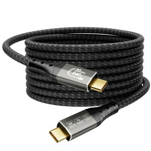 ZIKNYDO ����5m USB-C �� USB-C�P�[�u���A�ő�20Gbps�̃f�[�^�]�����x�ɑΉ��A240W�[�d�Ή��A8K@30Hz�A4K@60Hz/ 144Hz �f���o�́AUSB �P�[�u�� Type-C (���j�^�[�A�m�[�g�p�\�R���AMacBook Pro�AiPad Pro�ADell XP