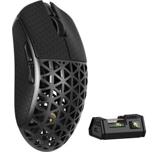 MAMBASNAKE M5 Ultra �J�[�{���t�@�C�o�[�������Q�[�~���O�}�E�X ���y��39g±3 PAW3950MAX ���C�����X 8000hz 2.4g/bluetooth/USB-C Nordic52840 �O���b�v�e�[�v�t�� (�u���b�N)