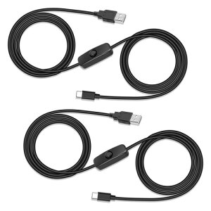 VIPMOON 2 �{�Z�b�g 6.6 �t�B�[�g 5V USB-C �X�C�b�`�t�������P�[�u���AUSB-A �I�X���� USB-C �I�X�֕ϊ��d���P�[�u���ALED �e�[�v���C�g�E�Ɩ����E5V �t�@���Ή�