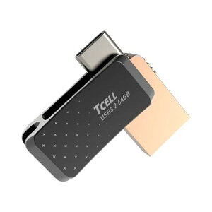TCELL p  Ǎő200MB/s ؗ 吳} 64GB Type-C/ USB3.2 Gen1-A/RlN^ OTG USB[ (ubN) _CLXg ^ 360x] X}zp Ή usb