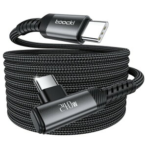 toocki USB C �P�[�u�� L�� 240W/5A Type-c L�^ PD3.1�}���[�d �f���h�~ �i�C�����҂� �A���h���C�h iPhone 17/iPhone 16/iPhone 15/Plus�AMacBook Air/Pro�AGalaxy�ASwitch�Ȃ�USB-C�f�o�C�X�ɑΉ�