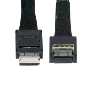 OcuLink PCIe 4.0 PCI-Express SFF-8611 4i - SFF-8611 �f�[�^�A�N�e�B�u�P�[�u�� �_�E���A���O�� 90�x�R�l�N�^ eGPU SSD �O�t���O���t�B�b�N�J�[�h�p 80cm