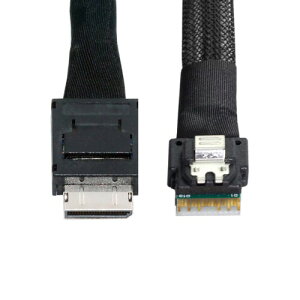 OcuLink PCIe 4.0 PCI-Express SFF-8611 4i - SFF-8654 �X�������C�� SSD eGPU �f�[�^�A�N�e�B�u�P�[�u�� �O�t���O���t�B�b�N�J�[�h 50cm