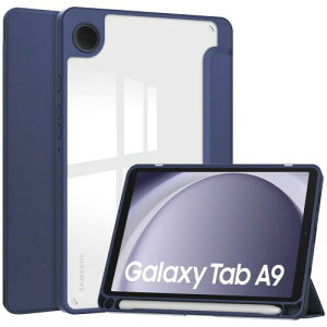 Galaxy Tab A9 8.7�C���` �P�[�X �w�ʃN���A ���� �y���z���_�[�t�� Galaxy Tab A9 �J�o�[ �I�[�g�X���[�v�@�\�t�� �O�܂�X�^���h �ϏՌ� �y��,�Z���u���[
