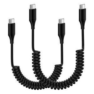 Viviber USB-C to USB-C �R�C���P�[�u�� 0.3�`1.8m 2�{�Z�b�g 30W PD�Ή� �J�[���R�[�h �ԍڏ[�d�p