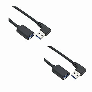 ViViSun2 USB 3.0 L^ E90°ϊP[u ^CvAIX- ^CvAX  5Gbps̃f[^][h USB 3.0 P[u (2 EL(0.25mj, Black)