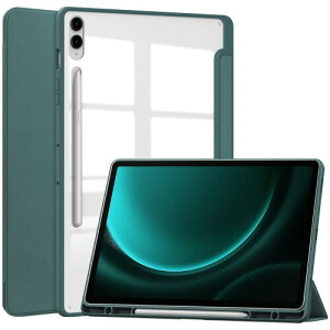 Galaxy Tab S10+ �P�[�X �w�ʓ��� Galaxy Tab S9+ / Tab S9 FE+ 12.4�C���` �P�[�X �N���A S Pen ���[ �[�d�Ή� �I�[�g�X���[�v 3�܂�X�^���h ���� �ϏՌ� �y�� (�[��)