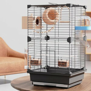 IYOIYA 鳥かご 大きい インコ ケージ 37×28×63 鳥籠 セキセイ オカメインコ 文鳥 バードケージ カナリア バード かご ゲージ 小鳥 バードパレス 複数飼い 多頭飼い