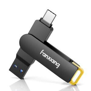 Fanxiang USB Type-C/Type-AΉ F375C őǏox220MB/s tbVhCu f[^]x |[^u ^ y ^ѕ֗ ZLeB m[g/X}z/PCΉ 64/128/256GB