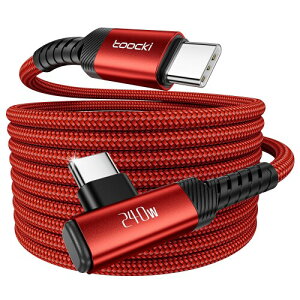 toocki USB C �P�[�u�� L�� 240W/5A Type-c L�^ PD3.1�}���[�d �f���h�~ �i�C�����҂� �A���h���C�h iPhone 17/iPhone 16/iPhone 15/Plus�AMacBook Air/Pro�AGalaxy�ASwitch�Ȃ�USB-C�f�o�C�X�ɑΉ�