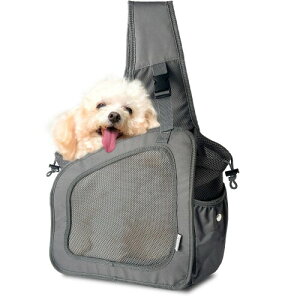 dot. ペット スリング 抱っこ紐 小型犬 猫 5kg未満 キャリーバッグ 斜めがけ バッグ キャリー 軽量 コンパクト 抱っこ ポケット 飛び出し防止 リード 2wayマット リップストップ お散歩 犬用