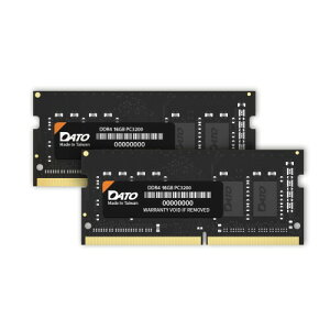 DATO m[gPCp DDR4 3200MHz 32GB 16GBx2 PC4-2500 CL22 SODIMM 1.2V 260s ECC SODIMM, m[gp\RRAM W[[J[ 3Nۏ p