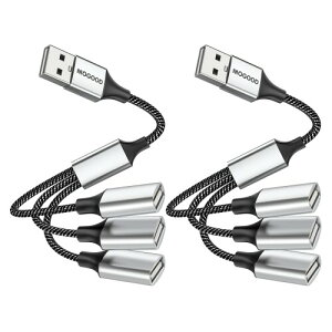 MOGOOD USBP[u 3-in-1USBXvb^ USBd 1IX3XUSB 2.0A_v^ USBgP[u USB}`|[g[d/f[^](2pbP[W)