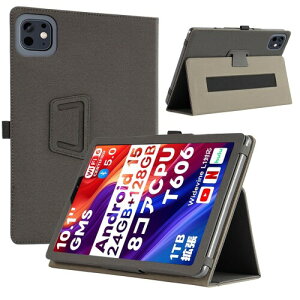 For Speiow T1 �P�[�X Speiow �^�u���b�g Android 15 10.1�C���` �Ή��p�̃P�[�X PU���U�[�J�o�[ �X�^���h�\ �n���h�X�g���b�v�t ���C�z�� �Ռ��z�� (�u���b�N)